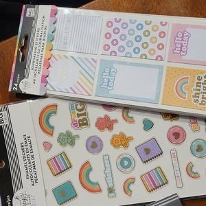 NWT happy planner girl Planner Babe journaling and enamel stickers